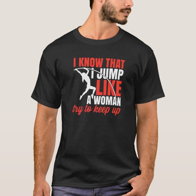 T-shirt Saut à la perche femmes citation saut à la perche (Devant)