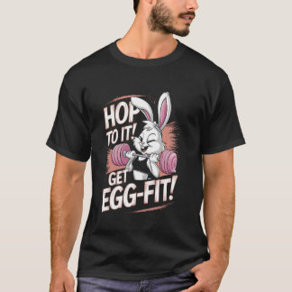 T-shirt Saut à pieds joints Devenez Egg-Fit Drôle Mignon L