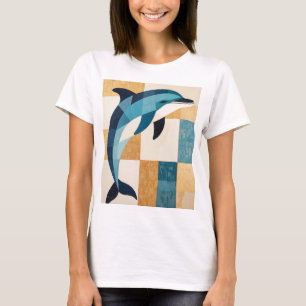 T-shirt Saut azuré géométrique
