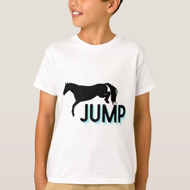 T-shirt saut cavalier cheval équestre (Devant)