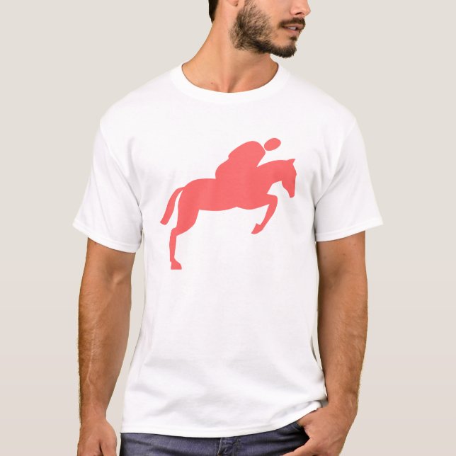 T-shirt Saut de cheval - Rose Tropical (Devant)