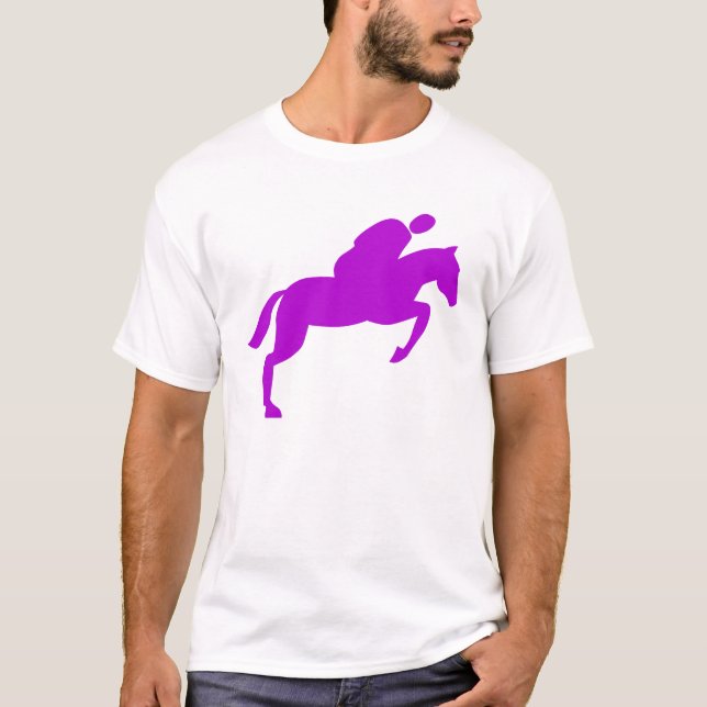 T-shirt Saut de cheval - Violet (Devant)