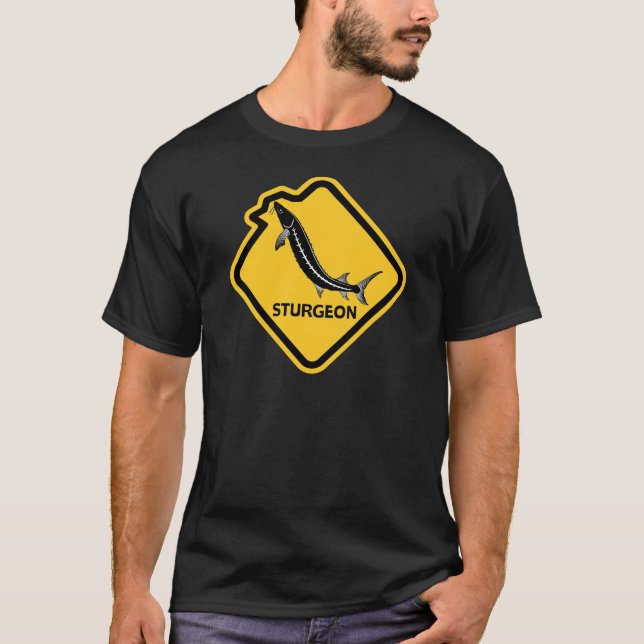 T-shirt Saut d'esturgeon de précaution (Devant)