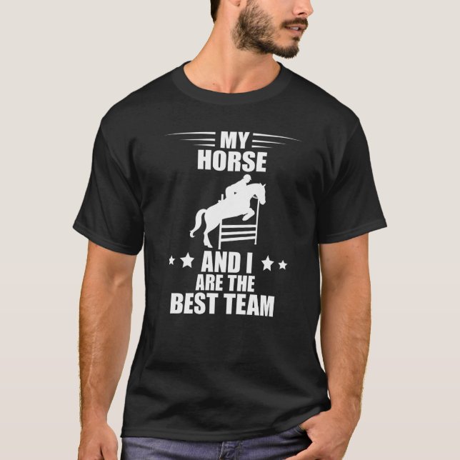 T-shirt Saut d'Obstacles Meilleure Équipe Anglaise Saut d' (Devant)