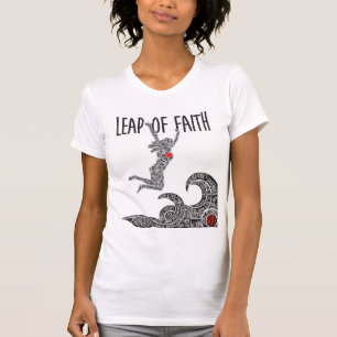 T-shirt Saut du saut sautant de femme de chemise de foi
