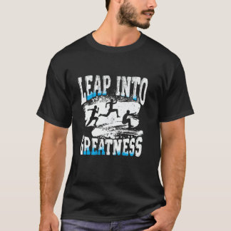T-shirt Saut en longueur Sauter en longueur Bondir vers la