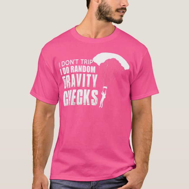 T-shirt Saut en parachute drôle (Devant)