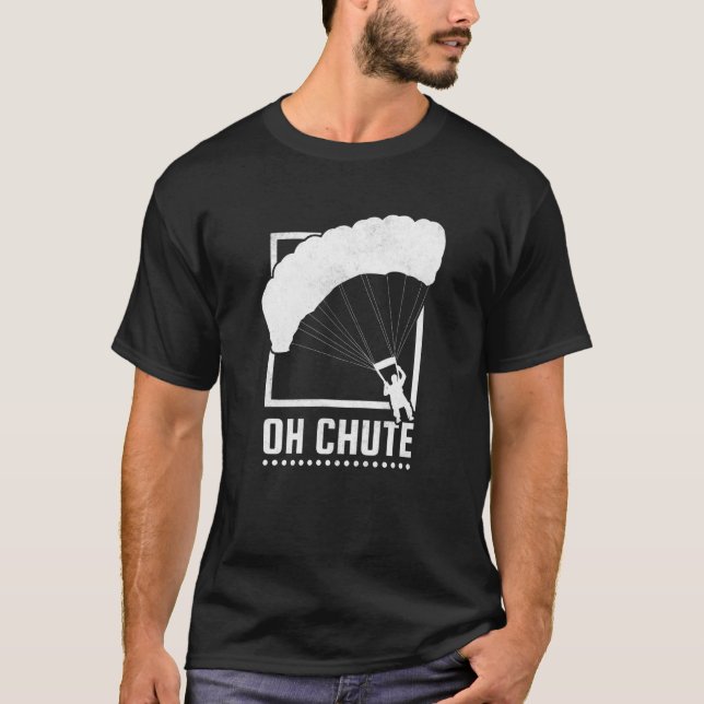 T-shirt Saut en parachute Funny Oh Chute (Devant)