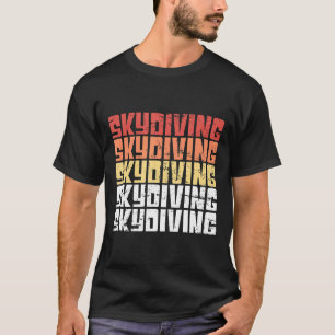 T-shirt Saut en parachute Rétro en détresse Saut en parach
