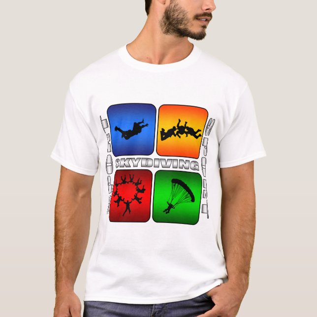 T-shirt Saut en parachute spectaculaire (Devant)