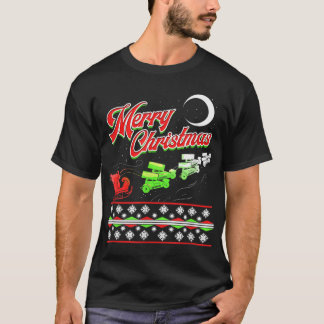 T-shirt Saut en voiture Racing Christmas Santa Sleigh