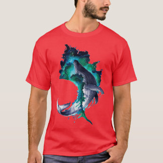 T-shirt saute d'aquarelle baleine 2