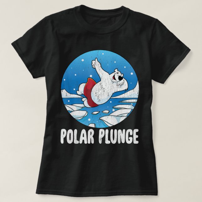 T-shirt Saute Polaire sur glace Pompe Funky Ours Polaire H (Design devant)