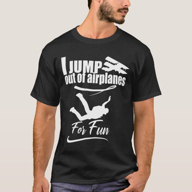 T-shirt Sauter d'avions Cadeau de parachutisme (Devant)