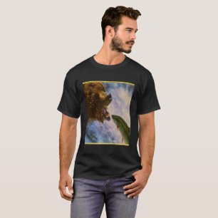 T-shirt Sauter saumoné de truite à tête d'acier dans de