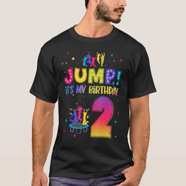 T-shirt Sauter Son Anniversaire 2e Anniversaire Correspond (Devant)