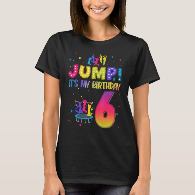 T-shirt Sauter Son Anniversaire 6e Anniversaire Correspond (Devant)
