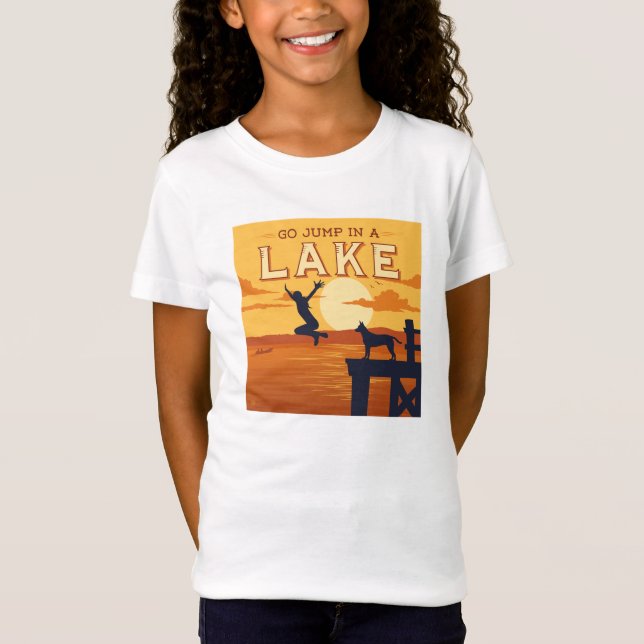 T-Shirt Sauter Sur Un Lac (Devant)