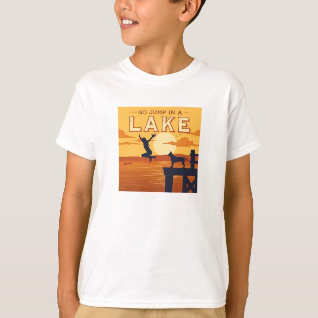 T-shirt Sauter Sur Un Lac (Devant)