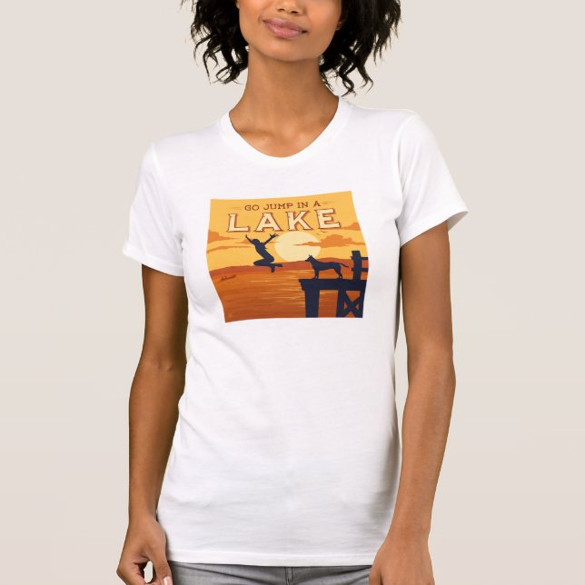 T-shirt Sauter Sur Un Lac (Devant)
