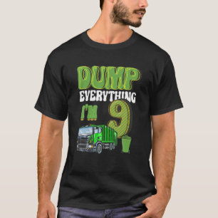 T-shirt Sauter tout J'ai 9 ans Garbage Truck 9Th B