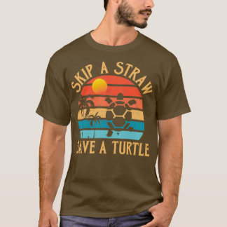 T-shirt Sauter Une Paille Sauver Une Tortue 11