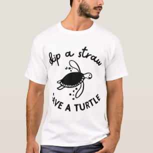 T-shirt Sauter Une Paille Sauver Une Tortue Copie Copie