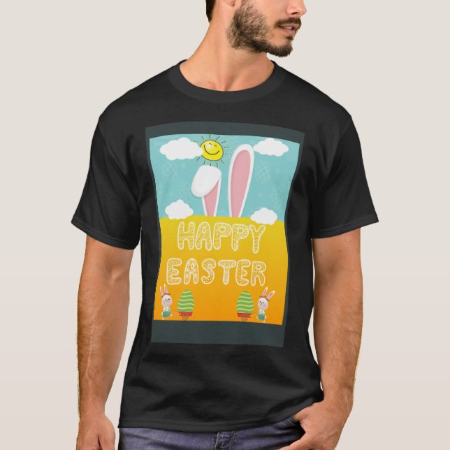 T-shirt Sautez au printemps avec notre oeuf citant le lapi (Devant)