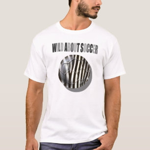 T-shirt Sauvage au sujet du zèbre du football barre la
