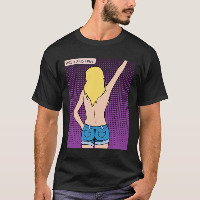 T-shirt Sauvage Et Libre (Devant)