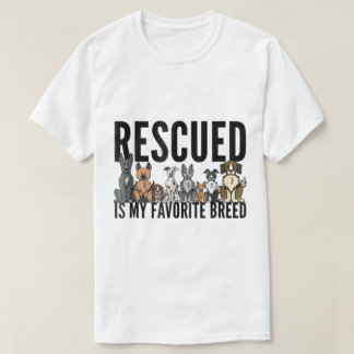 T-shirt Sauvé Est Ma Race De Chien Préférée Design