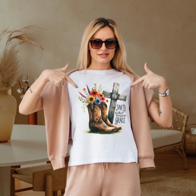 T-shirt Sauvé par cette grâce extraordinaire (Créateur téléchargé)