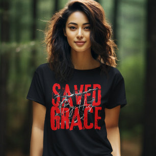 T-shirt Sauvé par la Grâce - Jésus-Christ religieux