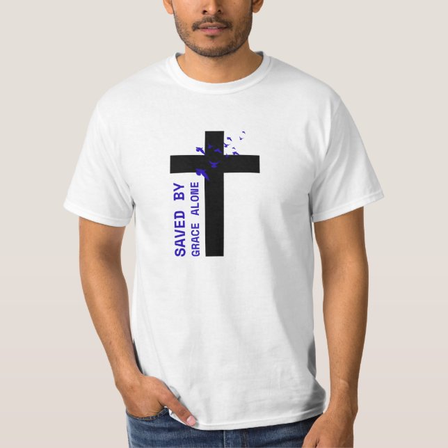 T-shirt Sauvé par la grâce seule (Devant)