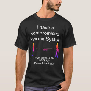 T-shirt Sauvegarde Du Système Immune Compromis Restez À 2 