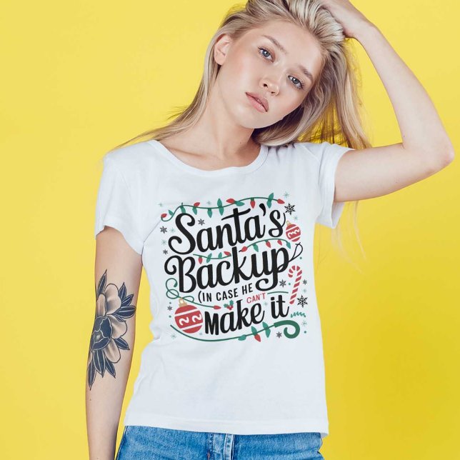T-shirt Sauvegarde père Noël | Funny Tee - shirts de Noël  (Créateur téléchargé)