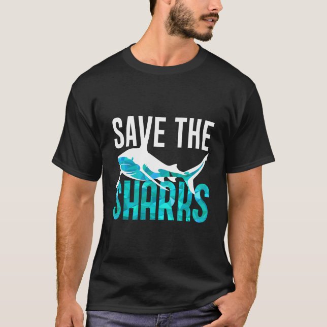 T-shirt Sauvegarder Les Requins Protection Espèces de Requ (Devant)