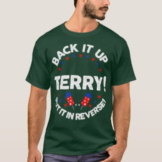 T-shirt Sauvegarder Terry Drôle 4 juillet Fireworks Design