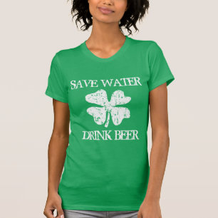 T-shirt SAUVER LA BOISSON D'EAU BIÈRE Jour de la Saint Pat