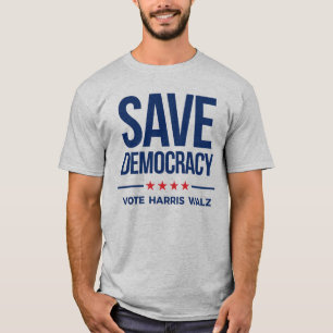 T-shirt SAUVER LA DÉMOCRATIE - Vote Harris Walz