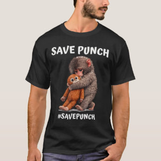 T-shirt Sauver le Poing Macaque Japonais Tendance