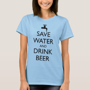 T-SHIRT SAUVER L'EAU ET BOIRE LA BIÈRE