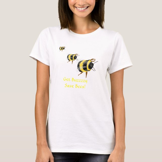 T-shirt SAUVER LES ABEILLES et sauver le monde (Devant)