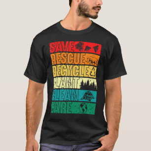 T-shirt Sauver les abeilles Secourir les animaux Plantes A