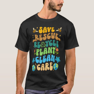 T-shirt Sauver les abeilles, secourir les animaux, recycle