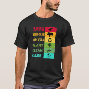 T-shirt Sauver les abeilles Secourir les animaux Recycler