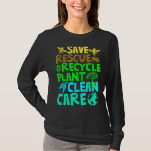 T-shirt Sauver les abeilles Secourir les animaux Recycler