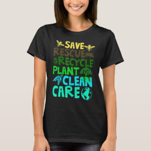 T-shirt Sauver les abeilles Secourir les animaux Recycler