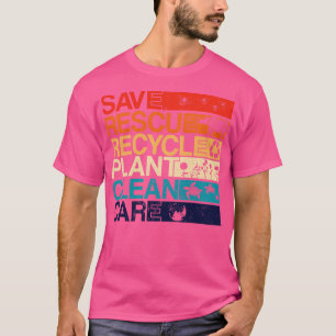 T-shirt Sauver les abeilles Secourir les animaux Recycler