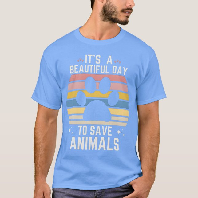 T-shirt Sauver les animaux garçon (Devant)